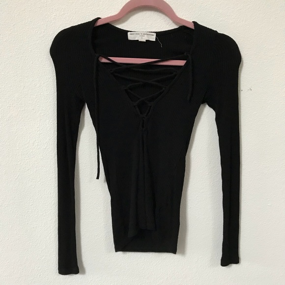 Urban Outfitters Tops - urban outfitters lace up long sleeve